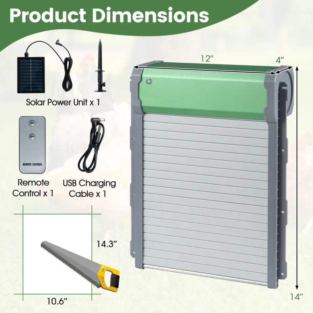 Automatic Chicken Coop Door with Remote Control and Light Sensor Timer - Chicken Coops