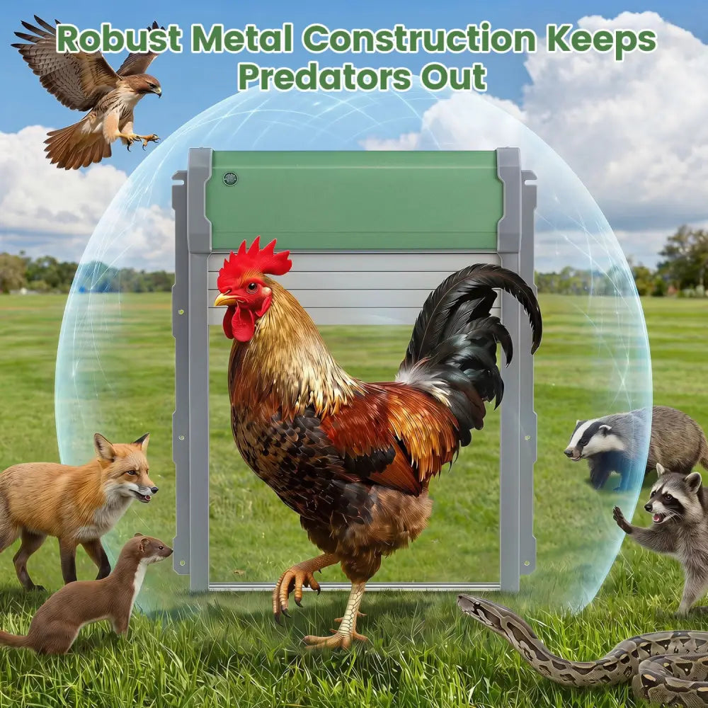 Automatic Chicken Coop Door with Remote Control and Light Sensor Timer - Chicken Coops