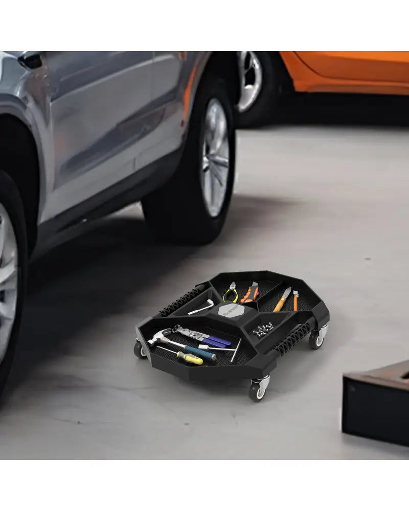 Automotive Rolling Tool Creeper with 4 Swivel Casters and 30 lbs Weight Capacity-Black - Black - Garages
