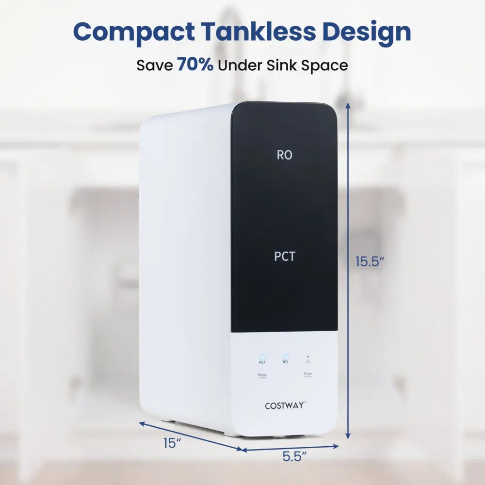 AW-RB05 Alkaline PH+ Reverse Osmosis Water Filter 600 GPD Tankless Under-Sink RO System-Black - Black - Small Appliances