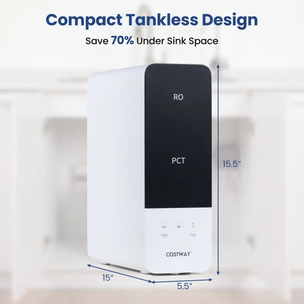AW-RB05 Alkaline PH+ Reverse Osmosis Water Filter 600 GPD Tankless Under-Sink RO System-Black - Black - Small Appliances