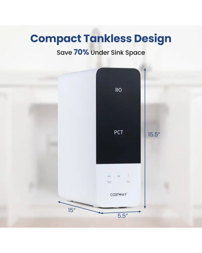 AW-RB05 Alkaline PH+ Reverse Osmosis Water Filter 800 GPD Tankless Under-Sink RO System-Black - Black - Small Appliances