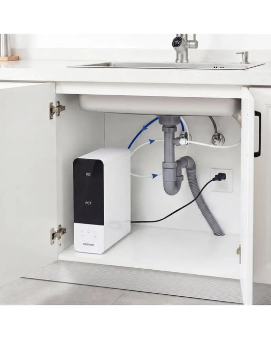 AW-RB05 Alkaline PH+ Reverse Osmosis Water Filter 800 GPD Tankless Under-Sink RO System-Black - Black - Small Appliances