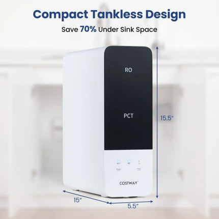 AW-RB05 Alkaline PH+ Reverse Osmosis Water Filter 800 GPD Tankless Under-Sink RO System-Black - Black - Small Appliances