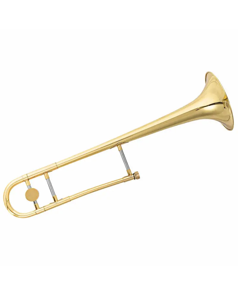 B Flat Trombone Golden Brass with Mouthpiece - Golden - Musical Instruments