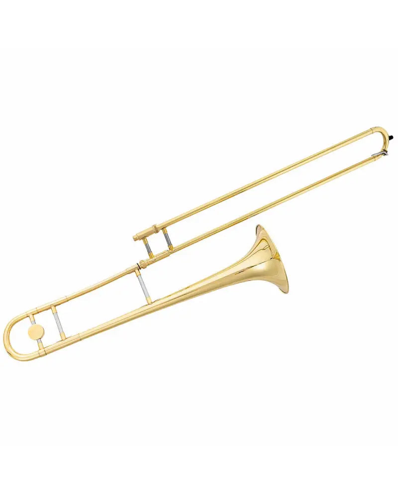 B Flat Trombone Golden Brass with Mouthpiece - Golden - Musical Instruments