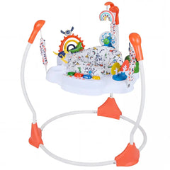 Baby Activity Center Baby Jumper and Bouncer with 6 Interactive Toys Lights and Music-Orange - Orange - Baby Gyms &