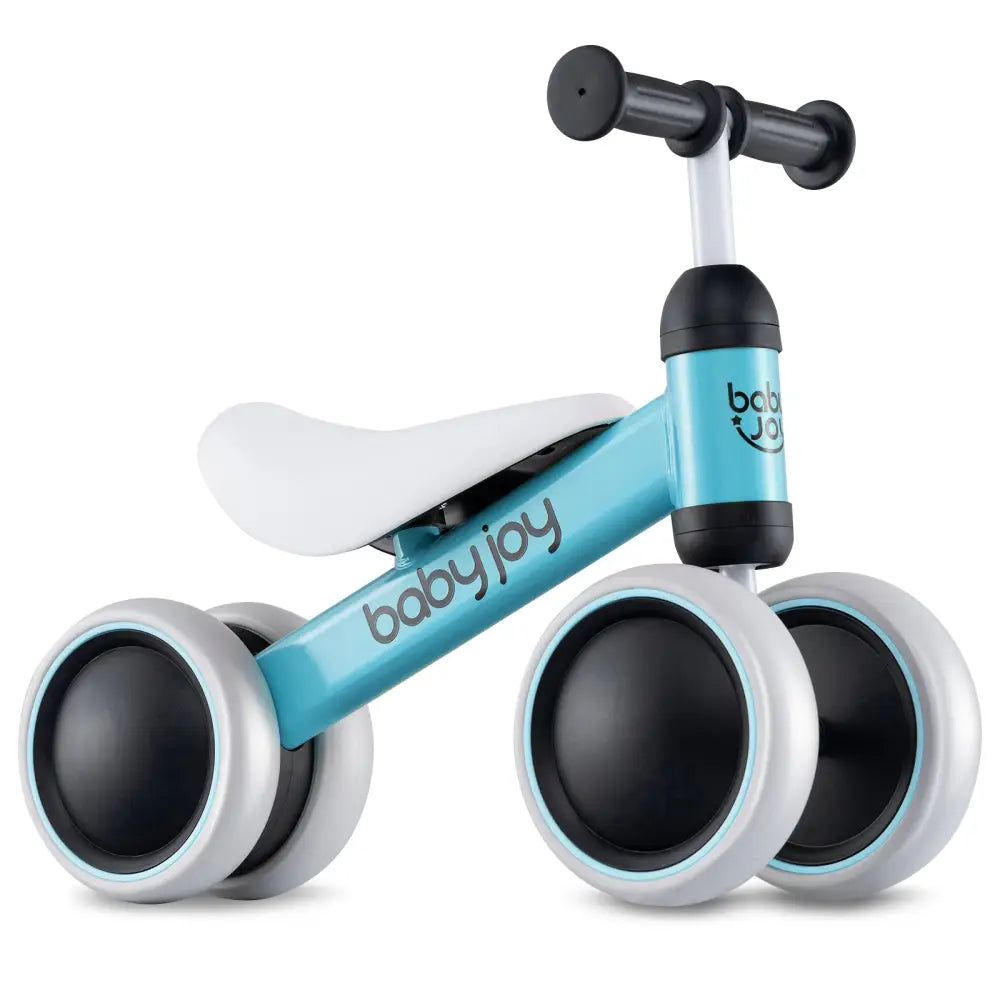 Baby Balance Bike for 2 Years Old Boys Girls No Pedal 4 Wheels-Blue - Blue - Balance Bikes