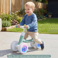 Baby Balance Bike with Adjustable Handlebar and Seat with Lighting Wheels-Green - Green - Balance Bikes