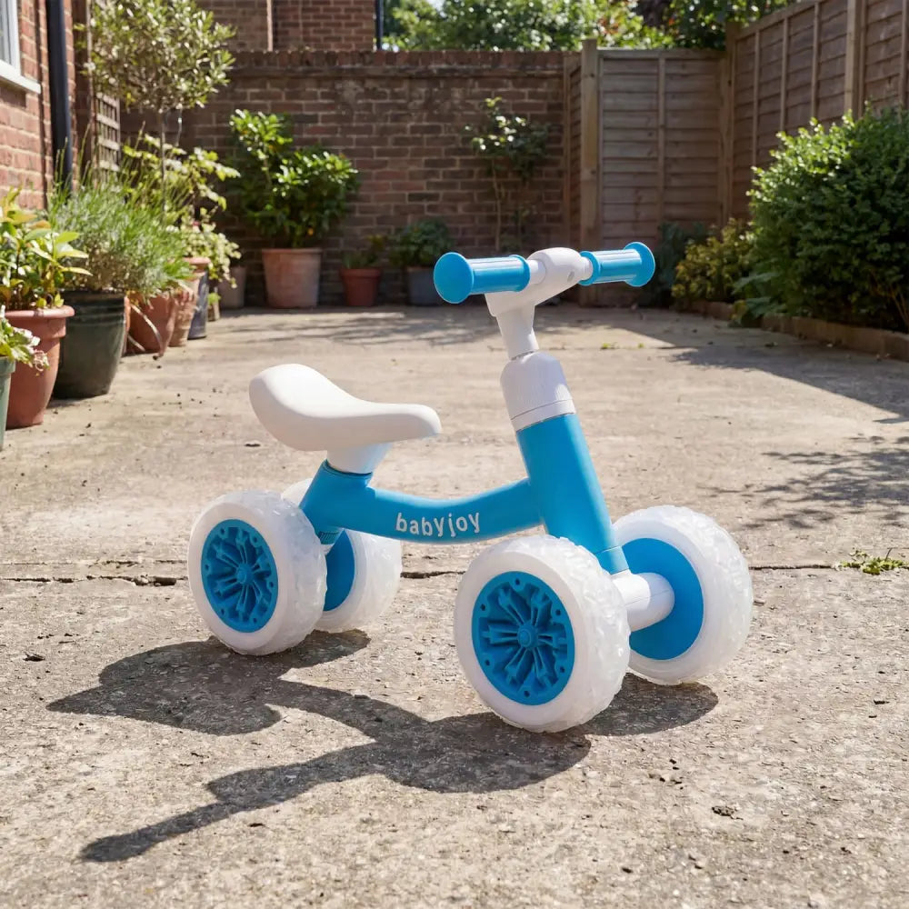 Baby Balance Bike with Adjustable Handlebar and Seat with Lighting Wheels-Blue - Blue - Balance Bikes