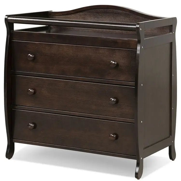 Baby Changing Table Infant Diaper with 3 Drawers and Safety Belt-Brown - Brown - Changing Tables