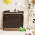 Baby Changing Table Infant Diaper with 3 Drawers and Safety Belt-Brown - Brown - Changing Tables