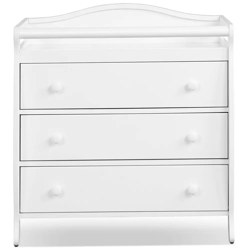 Baby Changing Table Infant Diaper with 3 Drawers and Safety Belt-White - White - Changing Tables