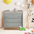 Baby Changing Table Infant Diaper with 3 Drawers and Safety Belt-Gray - Gray - Changing Tables