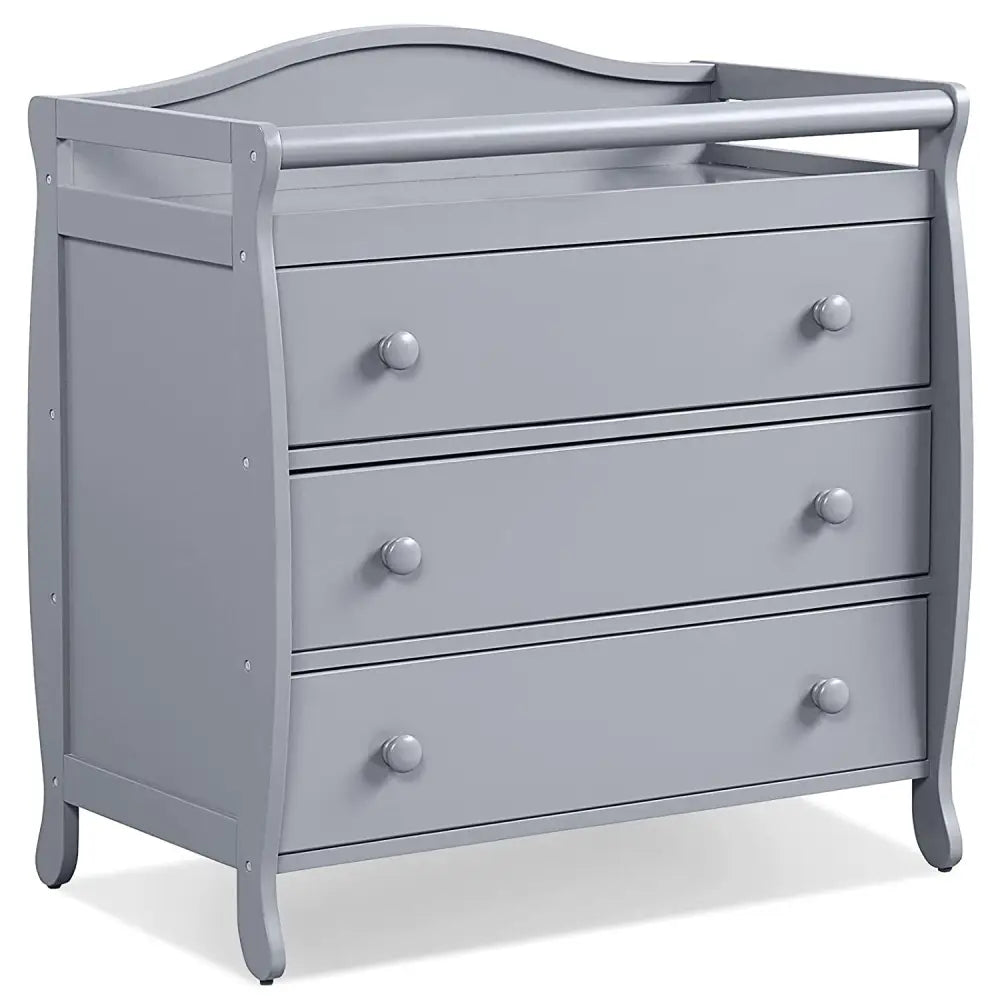 Baby Changing Table Infant Diaper with 3 Drawers and Safety Belt-Gray - Gray - Changing Tables