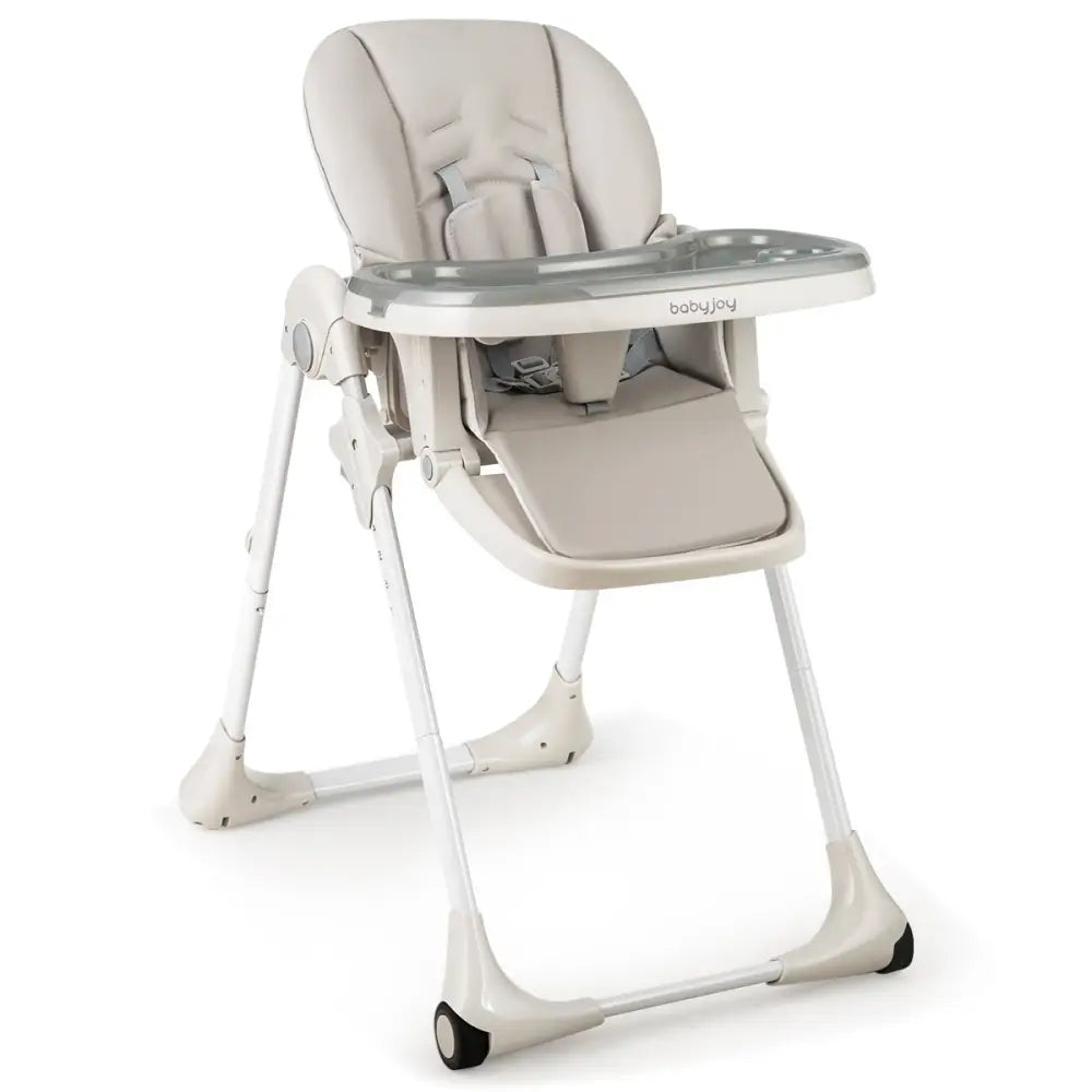 Baby Convertible High Chair with Wheels-Gray - Gray - High Chairs