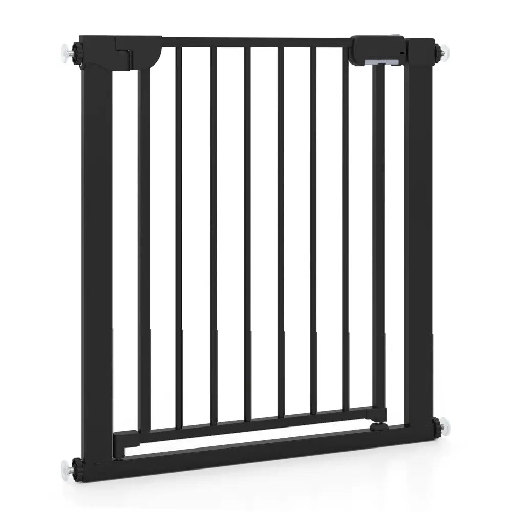 Baby Gate for Stairs Pressure Mounted Auto-Close Door Gate-Black - Black - Pet Gate