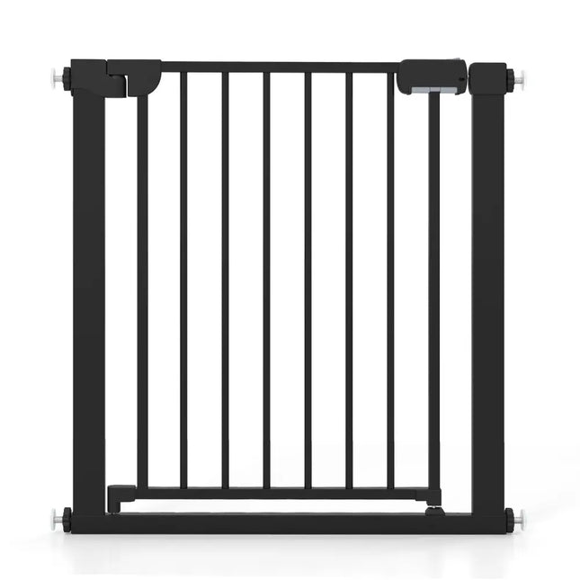 Baby Gate for Stairs Pressure Mounted Auto-Close Door Gate-Black - Black - Pet Gate