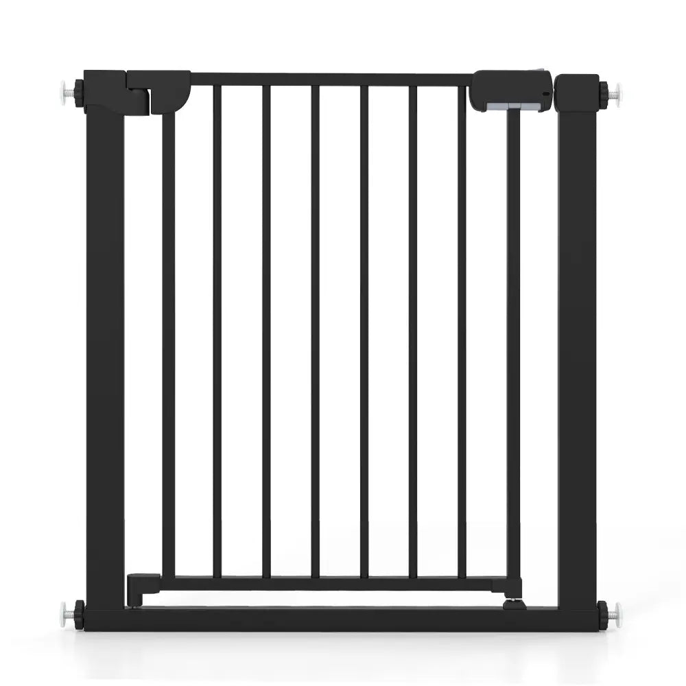 Baby Gate for Stairs Pressure Mounted Auto-Close Door Gate-Black - Black - Pet Gate