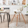 Baby High Chair with Dishwasher Safe Tray-Beige - Beige - High Chairs