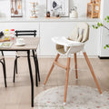 Baby High Chair with Dishwasher Safe Tray-Beige - Beige - High Chairs