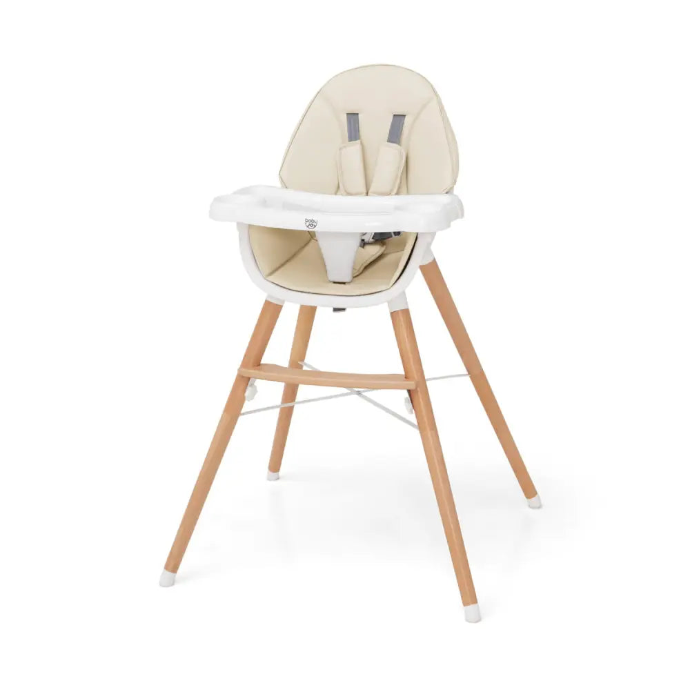 Baby High Chair with Dishwasher Safe Tray-Beige - Beige - High Chairs