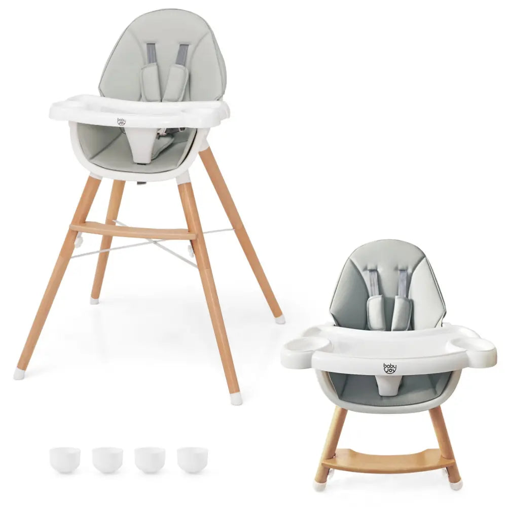 Baby High Chair with Dishwasher Safe Tray-Gray - Gray - High Chairs