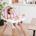 Baby High Chair with Dishwasher Safe Tray-Pink - Pink - High Chairs