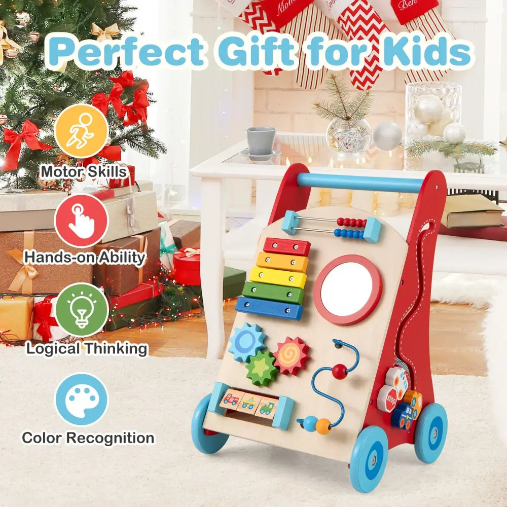 Baby Push Walker with Handle and Wheels for Boys & Girls 3+ Years Old-Muticolor - Multicolor - Baby Activity
