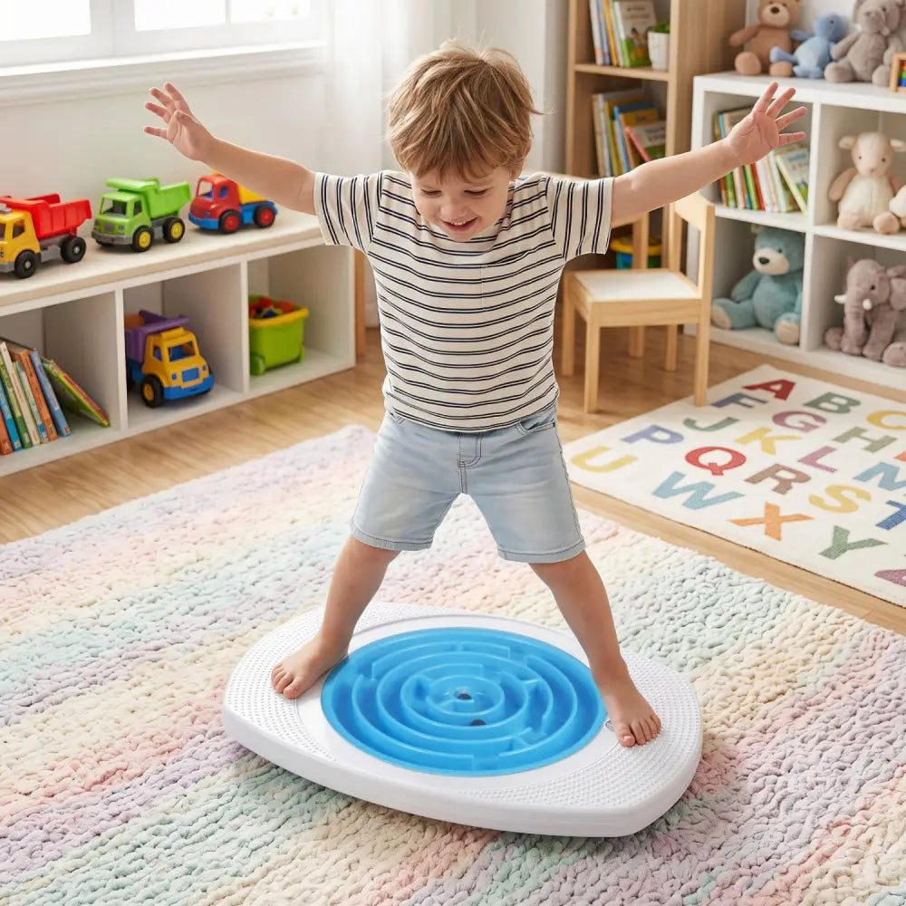 Balance Board Maze for Kids with 3 Maze Discs and 140 lbs Capacity - Toy Sports