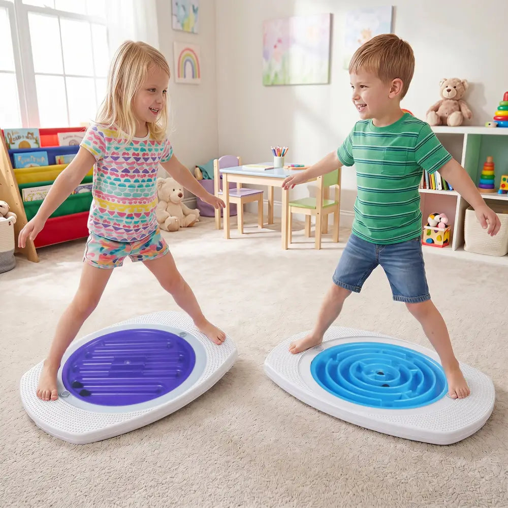 Balance Board Maze for Kids with 3 Maze Discs and 140 lbs Capacity - Toy Sports