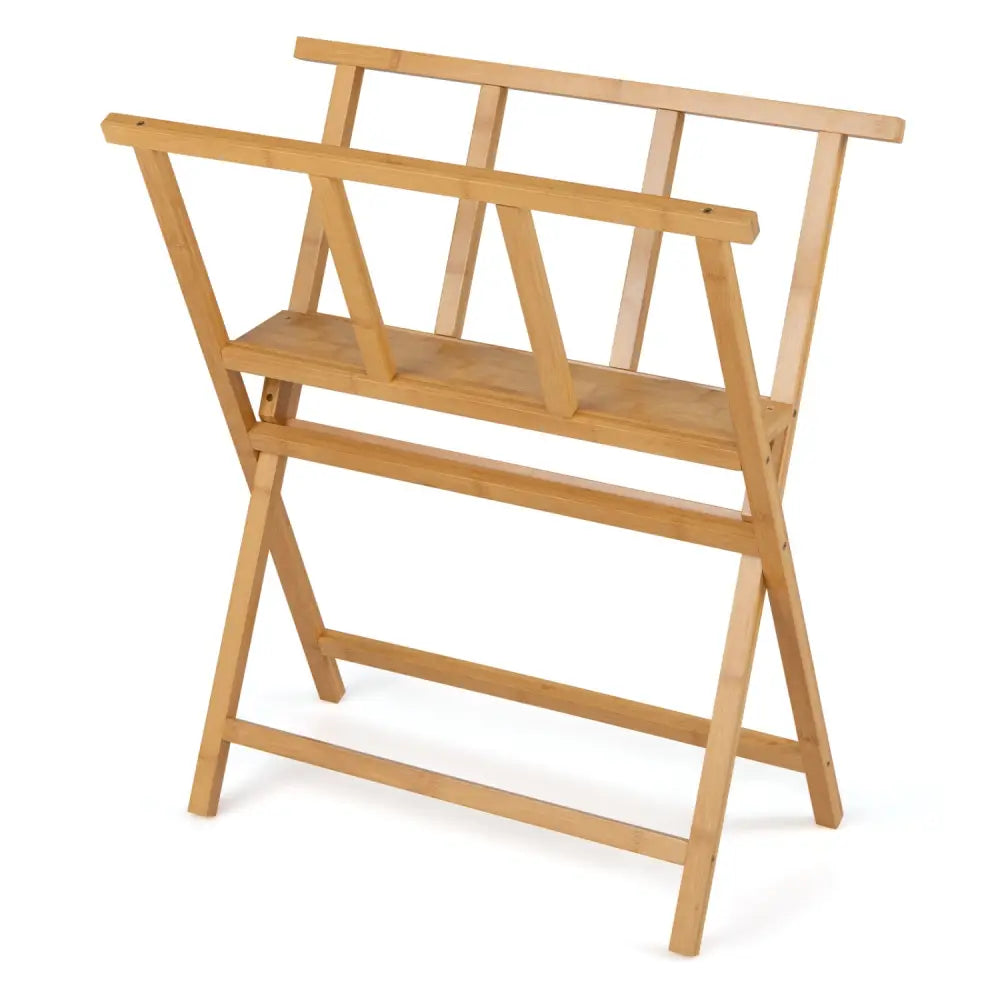 Bamboo Art Print Rack for Canvas Storage and Display-Natrual - Natural - Art Easels