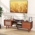 Bamboo TV Stand for TV up to 65 Inch-Brown - Brown - Entertainment Centers & TV Stands