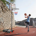Basketball Hoop Stand 5 Feet-6.8 Feet Height Adjustable - Black - Sport Equipments
