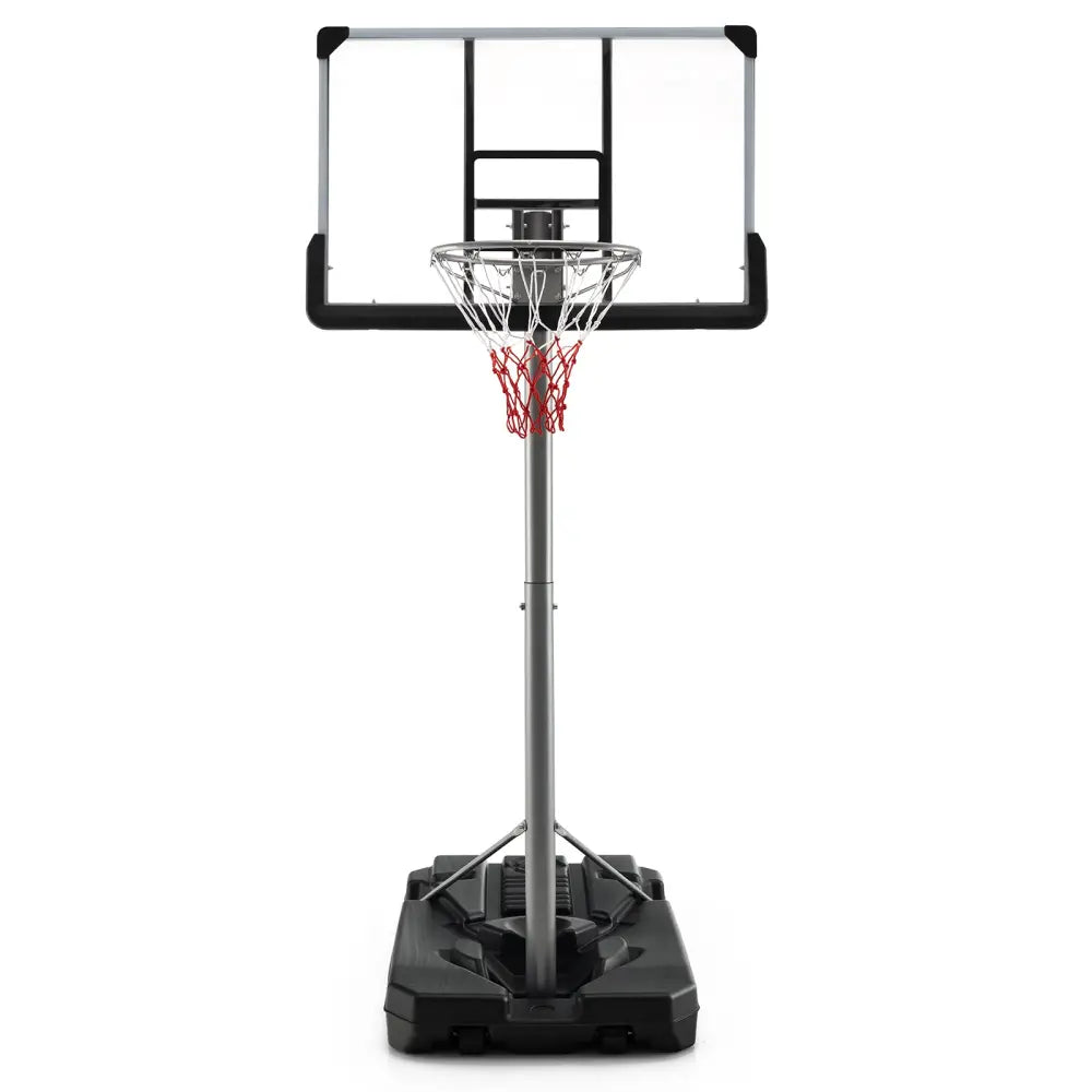 Basketball Hoop with 5.4-6.6FT Adjustable Height and 50 Inch Backboard-Black - Black - Sport Equipments