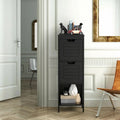 Bathroom Wooden Floor Cabinet Multifunction Storage Rack Stand Organizer-Black - Black - Floor Cabinets