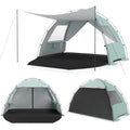 Beach Tent Sun Shelter with Canopy Easy Setup UPF50+ Sun Protection-Green - Green - Tents