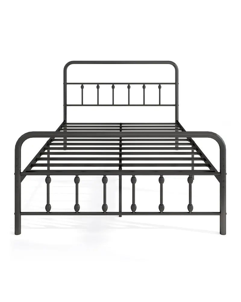 Bed Frame with Headboard and Under Bed Storage Black-Full Size - Simple Bed Frame