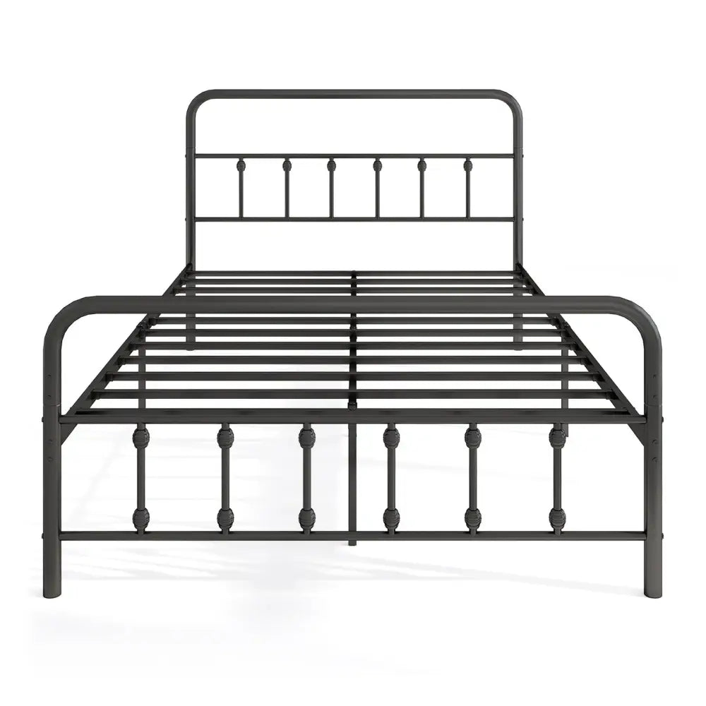 Bed Frame with Headboard and Under Bed Storage Black-Full Size - Simple Bed Frame