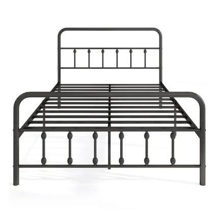 Bed Frame with Headboard and Under Bed Storage Black-Full Size - Simple Bed Frame
