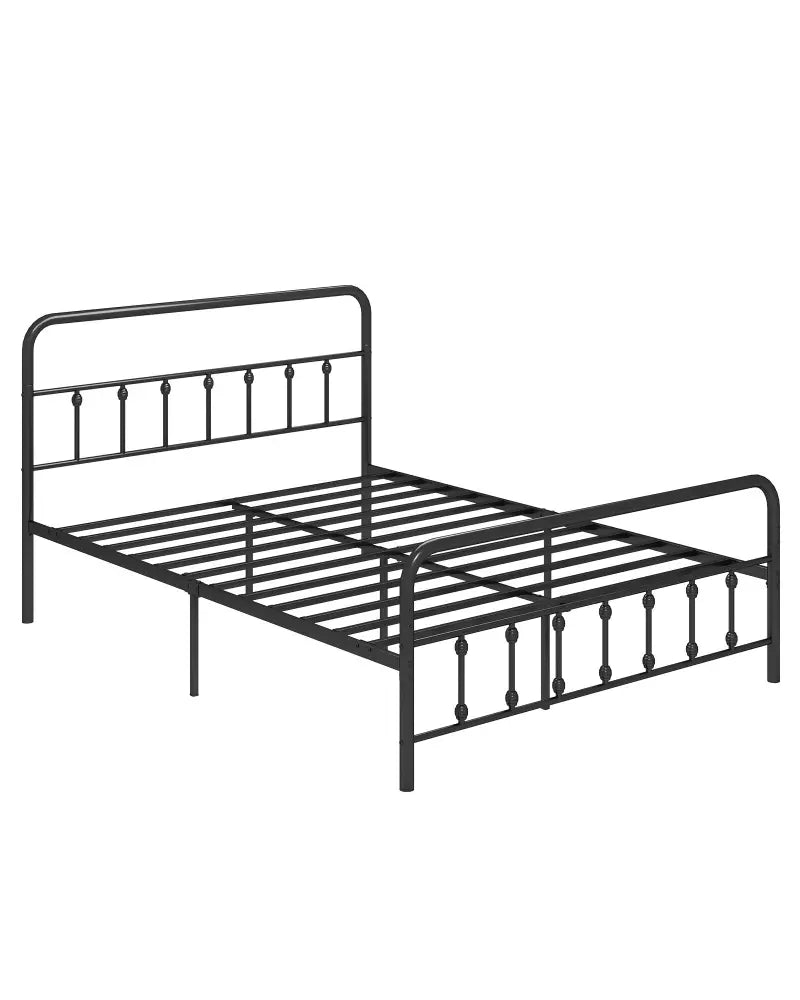 Bed Frame with Headboard and Under Bed Storage Black-Queen Size - Simple Bed Frame