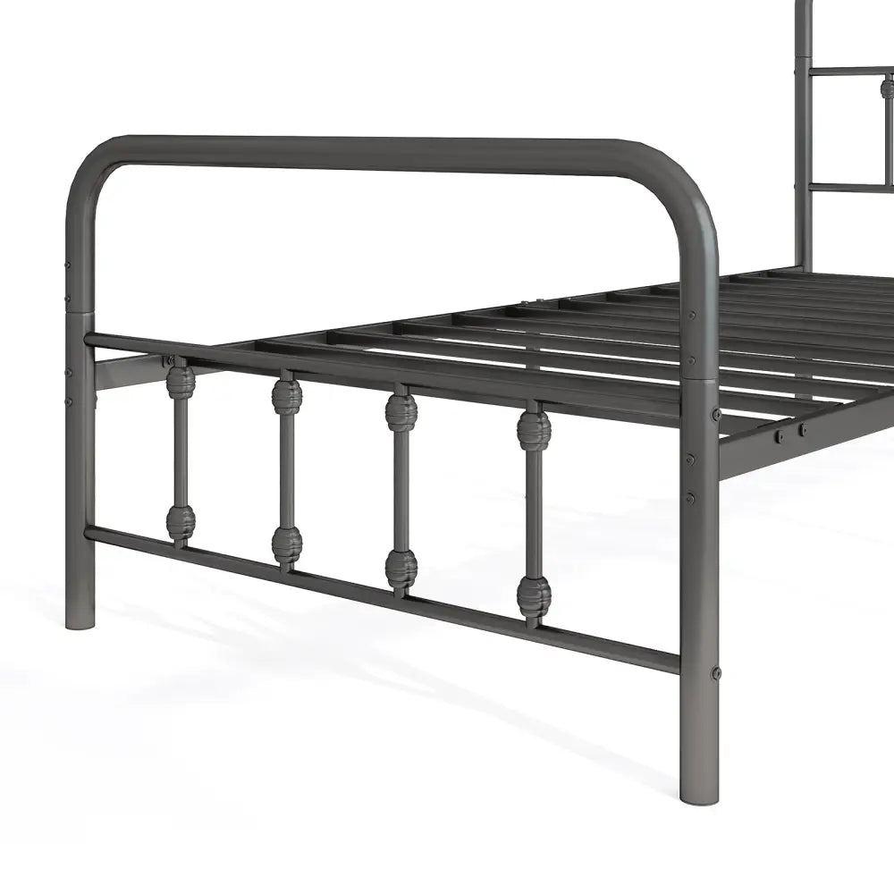 Bed Frame with Headboard and Under Bed Storage Black-Twin Size - Black - Simple Bed Frame