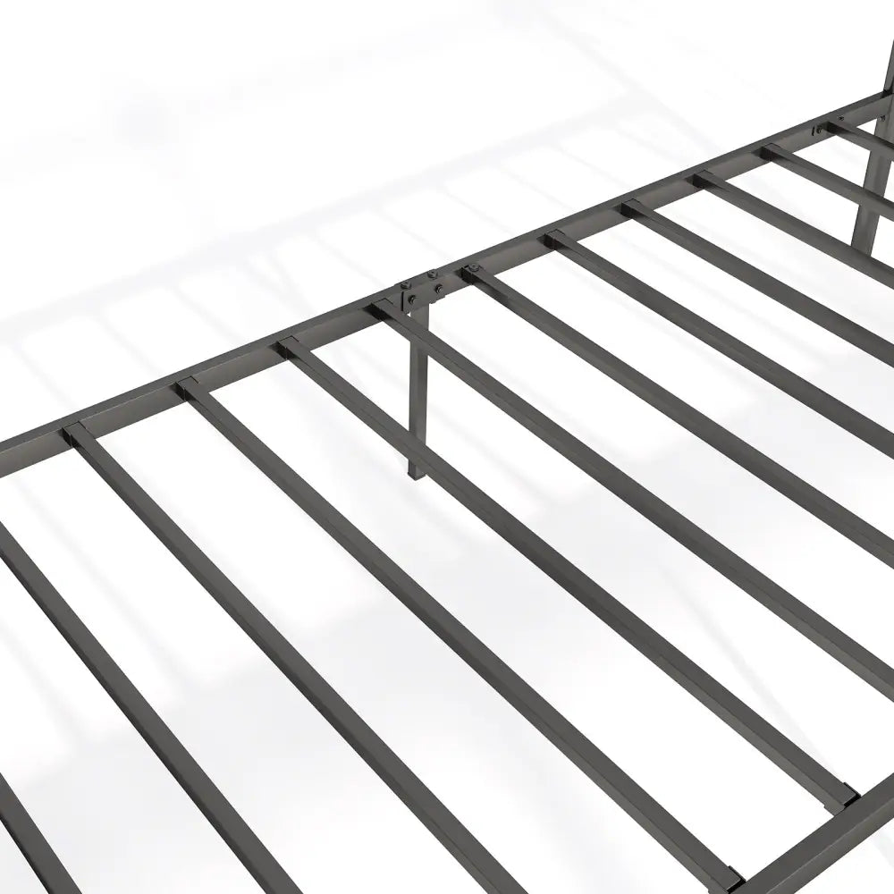 Bed Frame with Headboard and Under Bed Storage Black-Twin Size - Black - Simple Bed Frame