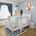 Bed Rail Guard for Toddlers Kid with Adjustable Height and Safety Lock-59 inch - Gray - Bed Rails