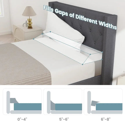 Bed Wedge Pillow with Storage Bag-Twin Size - Gray - Bedding