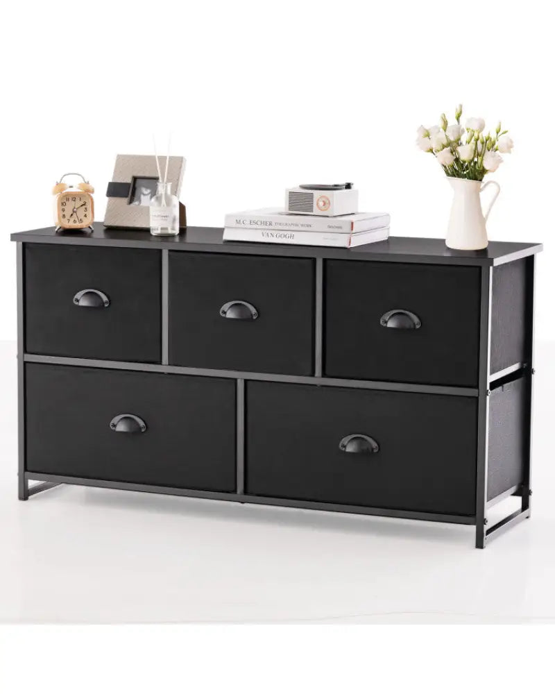 Bedroom Set with 3-Tier Clothes Rack Freestanding Clothing Rack and Dresser Storage Tower - Bedroom