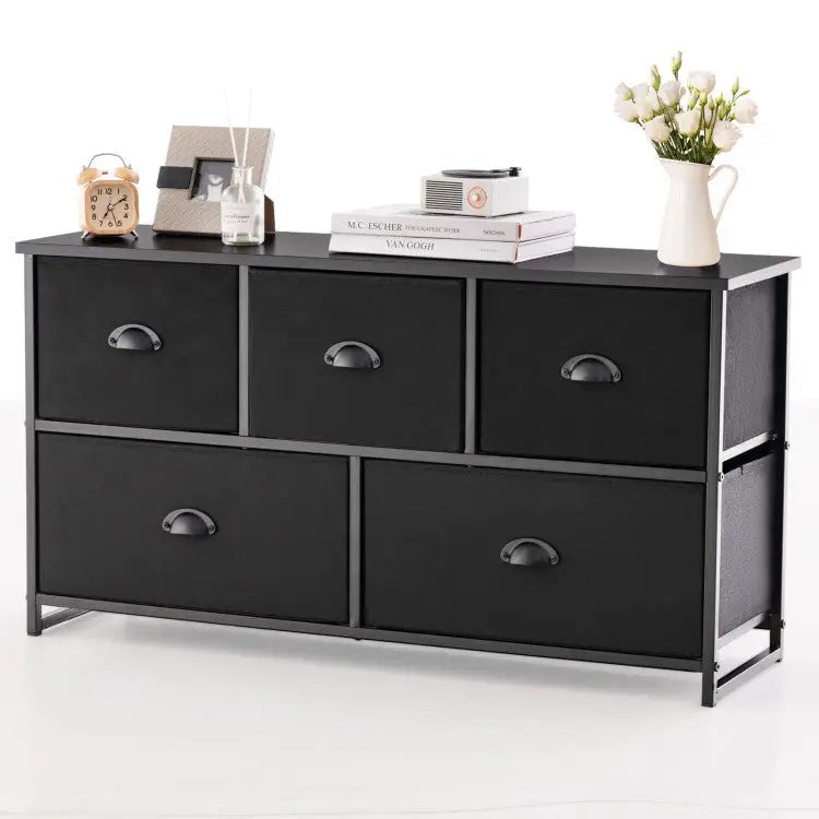 Bedroom Set with 3-Tier Clothes Rack Freestanding Clothing Rack and Dresser Storage Tower - Bedroom