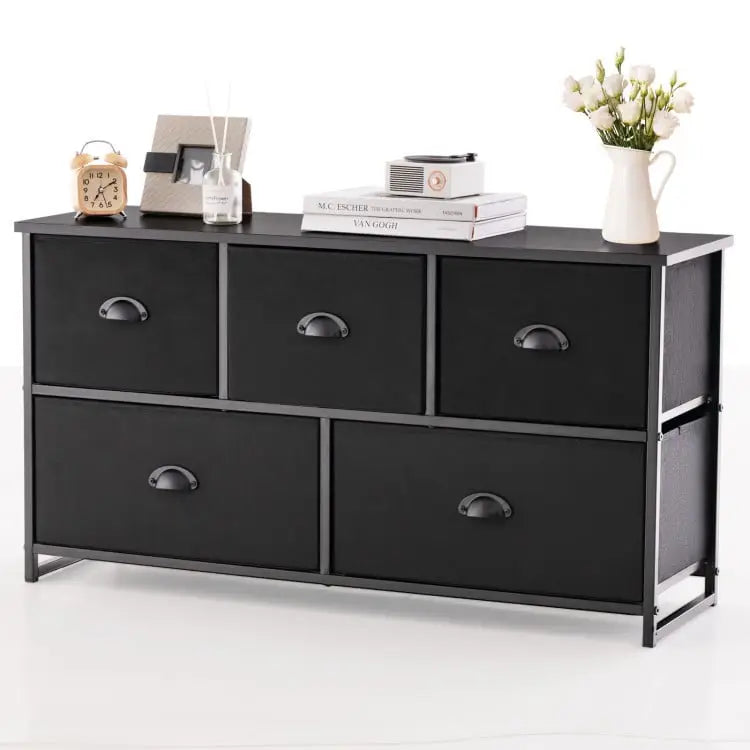 Bedroom Set with 3-Tier Clothes Rack Freestanding Clothing Rack and Dresser Storage Tower - Bedroom