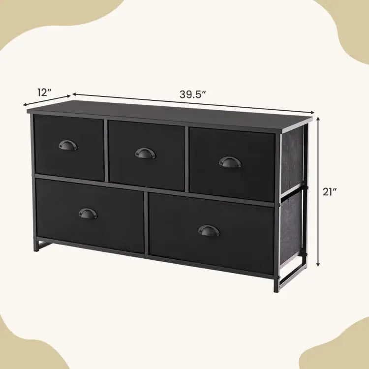 Bedroom Set with 3-Tier Clothes Rack Freestanding Clothing Rack and Dresser Storage Tower - Bedroom