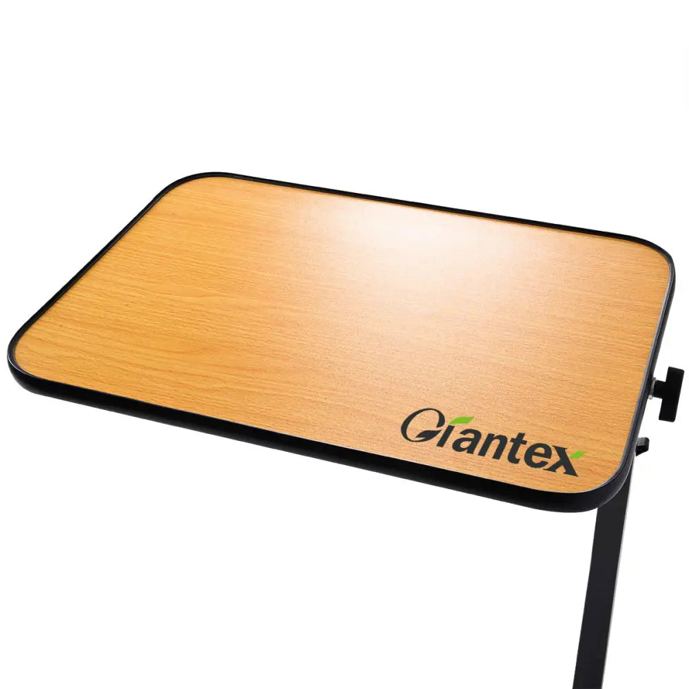 Beige Overbed Rolling Table Food Tray - Beige - End & Side Tables